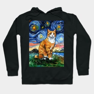 Orange Tuxedo Tabby Night Hoodie